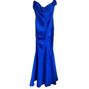 Vintage Capri Blue Formal Gown 5/6 Gala Wedding, Cocktail Queen Jump Apparel